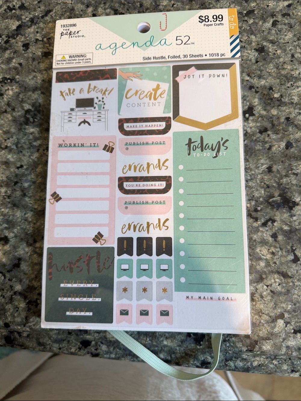 Agenda 52 Sticker Pack - Side Hustle, 30 sheets- 1018 pc.